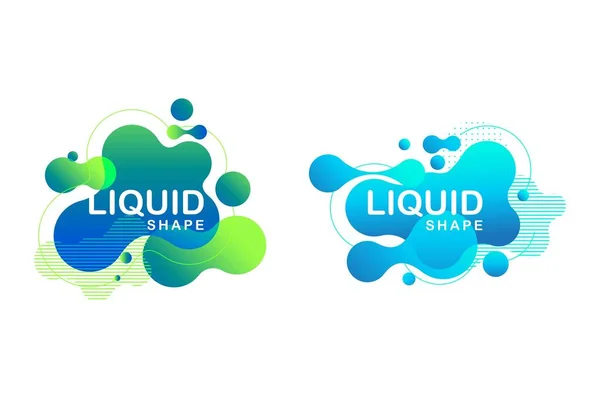 Forma Líquida Abstracta Diseño Fluidos Ilustración Vectorial — Vector de stock