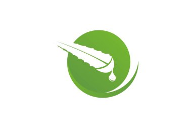 Aloe vera vektör çizim ikonu şablonu