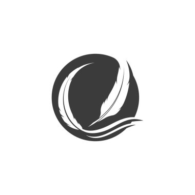 Tüy kalem şablonu Vektör illüstrasyonuName