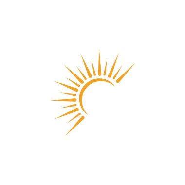 Güneş Vektörü illüstrasyon Simgesi Logo Şablonu tasarımı