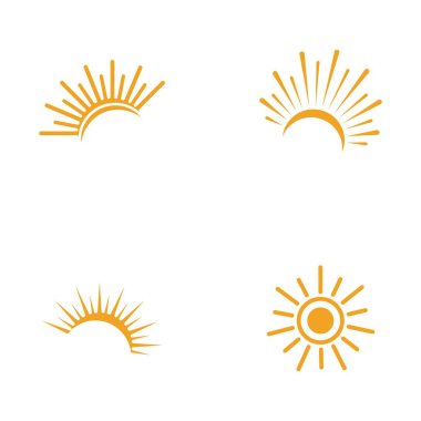 Güneş Vektörü illüstrasyon Simgesi Logo Şablonu tasarımı