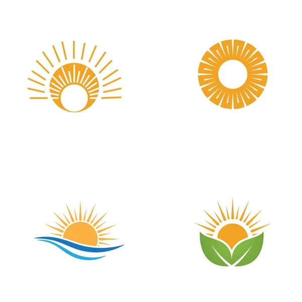 Sun Vector Ilustración Icono Logo Plantilla Diseño — Vector de stock