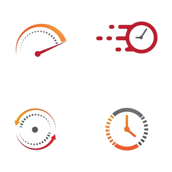 Snelheidsmeter Vector Illustratie Pictogram Ontwerp — Stockvector