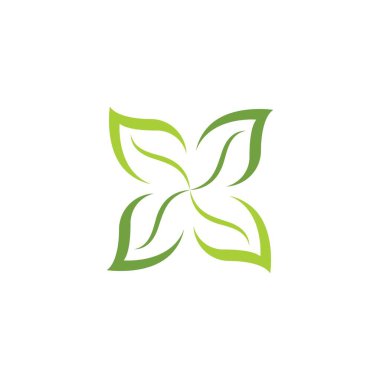 Yeşil ağaç yaprağı ekoloji doğa elementi vektörü logoları