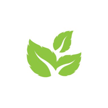 Yeşil ağaç yaprağı ekoloji doğa elementi vektörü logoları