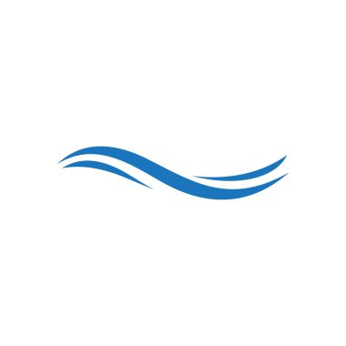 Su dalgası simgesi vektör çizim logosu