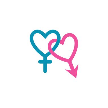 Cinsiyet resimleme şablon vektör simgesi