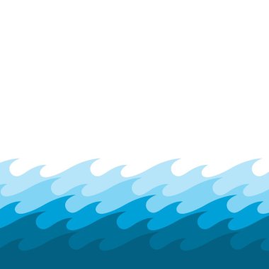 Su dalgası simgesi vektör çizim logosu