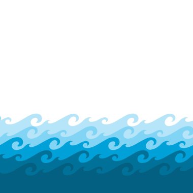 Su dalgası simgesi vektör çizim logosu