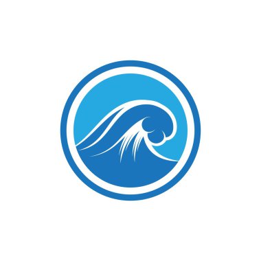 Su dalgası simgesi vektör çizim logosu