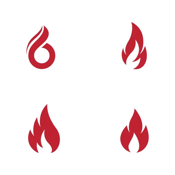 Flamme Symbol Feuer Vektor Design Vorlage — Stockvektor