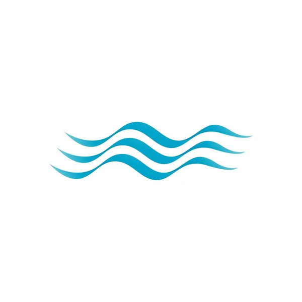 Wasser Welle Symbol Vektor Illustration Design Vorlage — Stockvektor