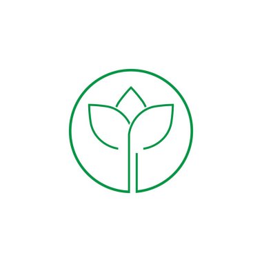 Yeşil ağaç yaprağı ekoloji doğa elementi vektörü logoları