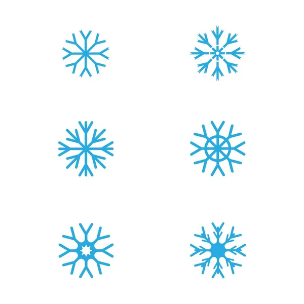 Snow Flake Icon Template Vector Symbol Design — Stock Vector