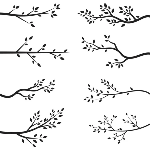 Árbol Rama Vector Ilustración Diseño Plantilla — Archivo Imágenes Vectoriales