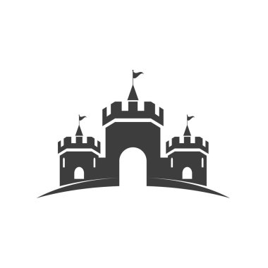 Castle vektör resimleme şablonu tasarımı