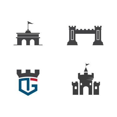 Castle vektör resimleme şablonu tasarımı