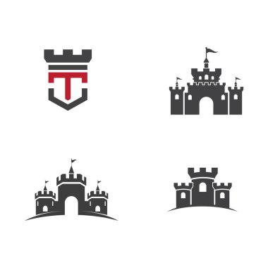 Castle vektör resimleme şablonu tasarımı