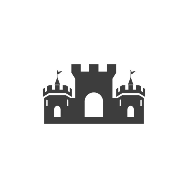 Ícone Ilustração Vetorial Castelo Design Modelo —  Vetores de Stock