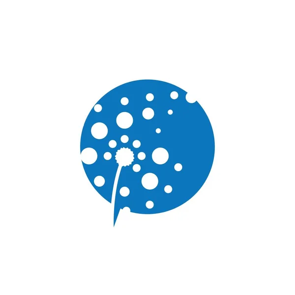 Dandelion vector icon design template 