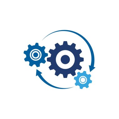 Gear Şablonu vektör resimleme tasarımı