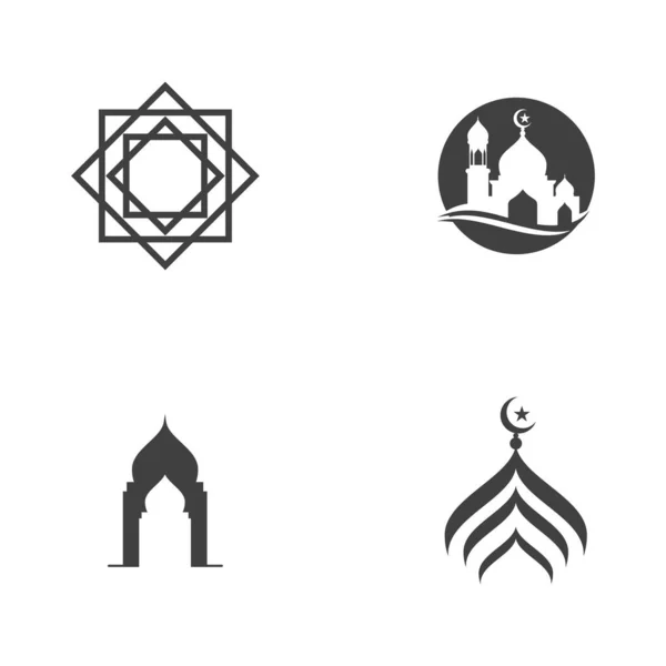 Шаблон Вектора Иконок Мусульман — стоковый вектор