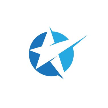 Yıldız simgesi şablon vektör illüstrasyon tasarımı