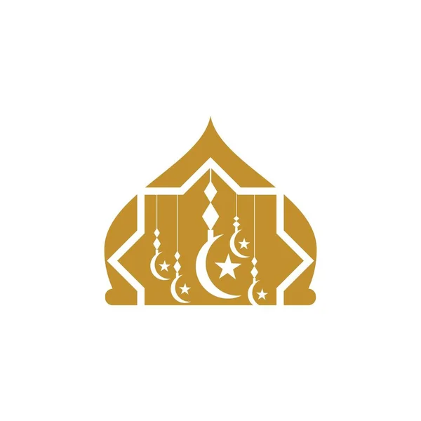 Mosque Vector Icon Illustration Design Template — Stock Vector