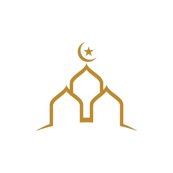 Plantilla Diseño Ilustración Icono Vector Mezquita — Vector de stock