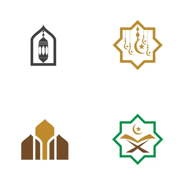 Шаблон Дизайна Векторной Иконки Мечети — стоковый вектор