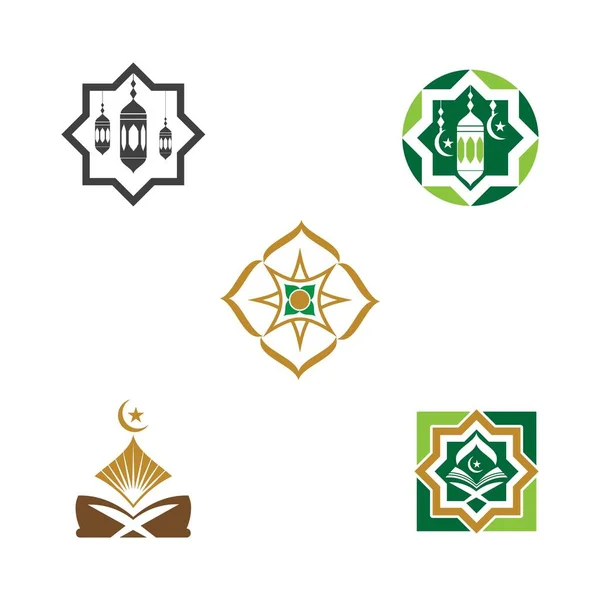 Šablona Návrhu Vektorové Ikony Mešity — Stockový vektor