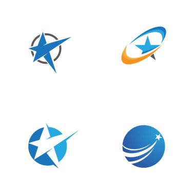 Yıldız simgesi şablon vektör illüstrasyon tasarımı