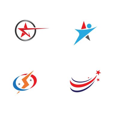 Yıldız simgesi şablon vektör illüstrasyon tasarımı