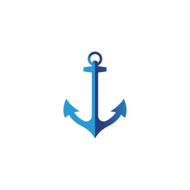 Anchor simgesi Logo Şablon vektör çizimi