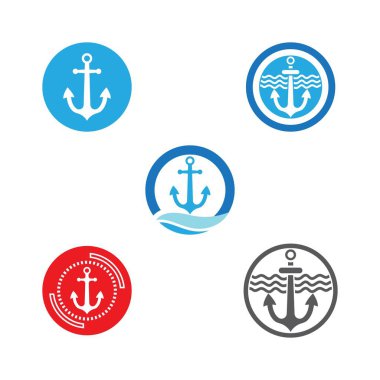Anchor simgesi Logo Şablon vektör çizimi