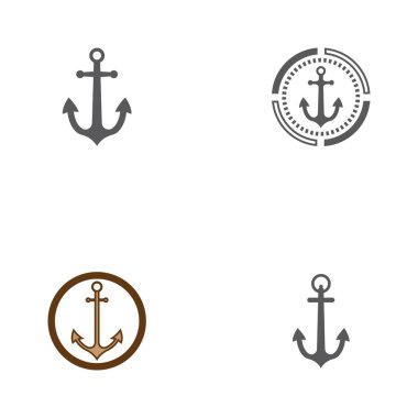 Anchor simgesi Logo Şablon vektör çizimi
