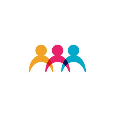 Topluluk, ağ ve sosyal simge tasarım şablonu