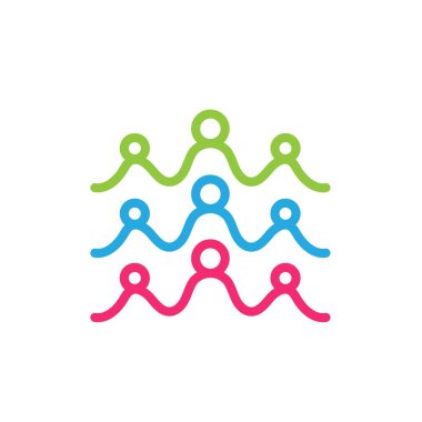 Topluluk, ağ ve sosyal simge tasarım şablonu