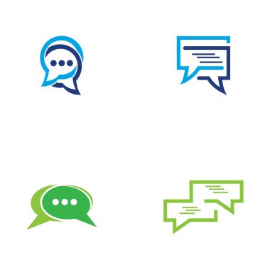 Konuşma balonu simgesi Logo şablonu vektör çizimi