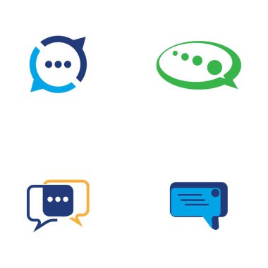 Konuşma balonu simgesi Logo şablonu vektör çizimi