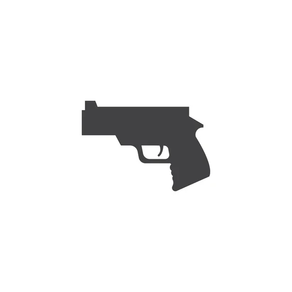 Gun Illustration Template Design Ícone Vetor —  Vetores de Stock