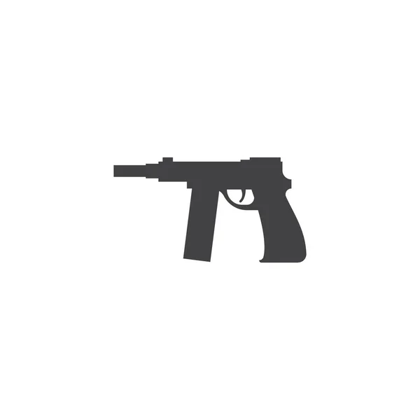 Gun Illustration Template Design Ícone Vetor — Vetor de Stock