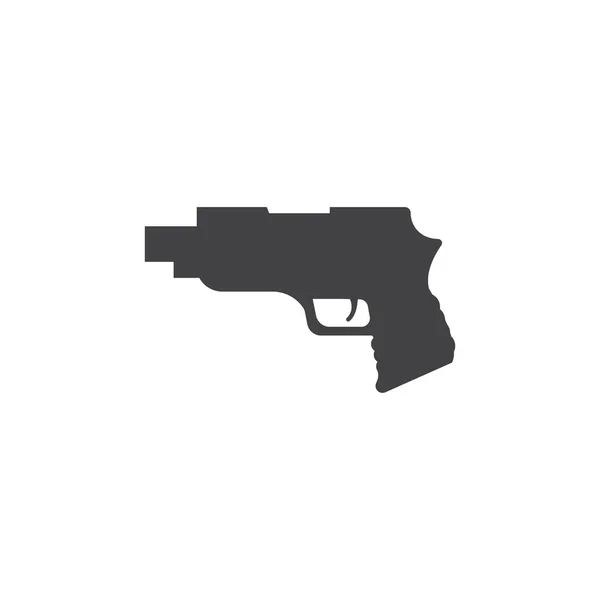Gun Illustration Template Design Ícone Vetor —  Vetores de Stock