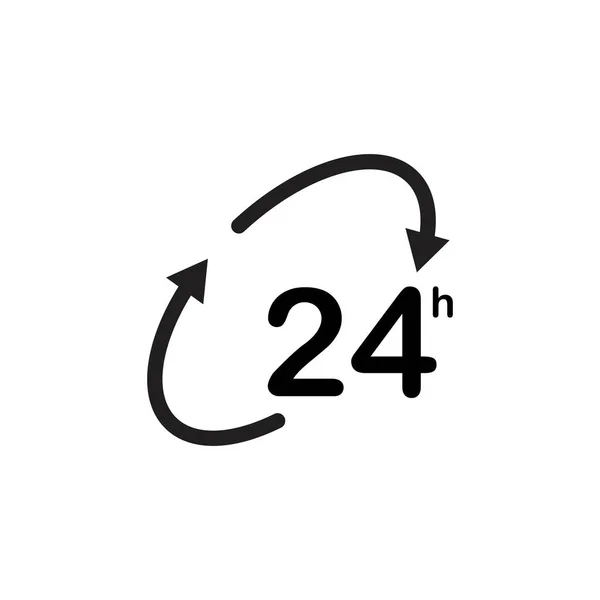 24時間アイコンベクトルイラストデザインテンプレート — ストックベクタ
