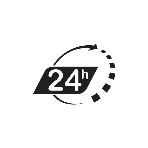 24時間アイコンベクトルイラストデザインテンプレート — ストックベクタ