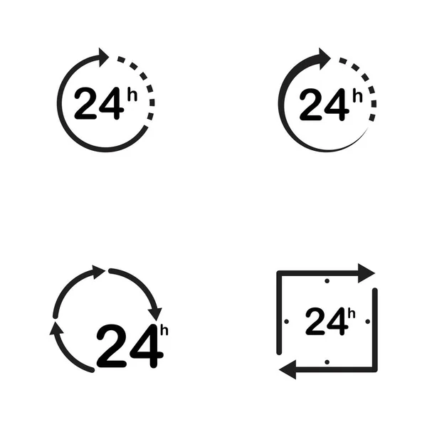 Uurs Pictogram Vector Illustratie Ontwerp Template — Stockvector