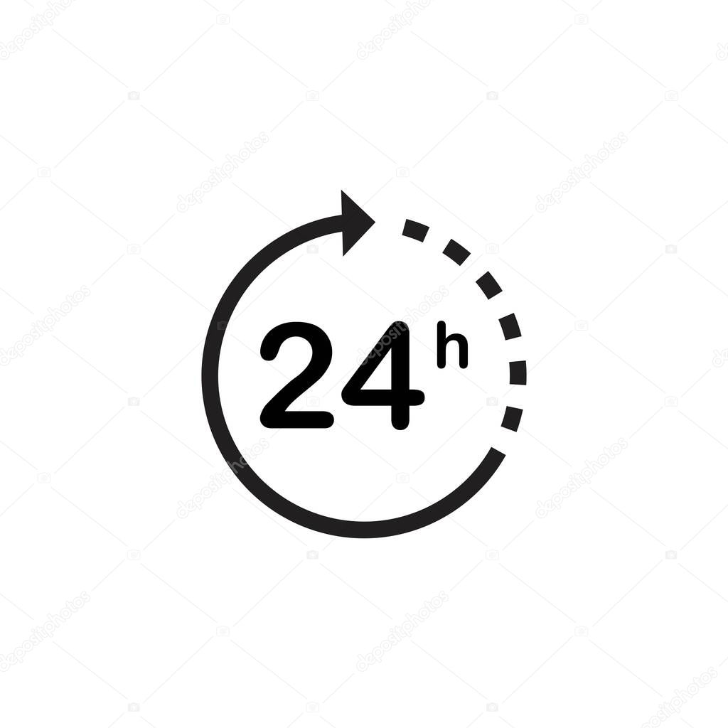 24 Hour icon vector illustration design template