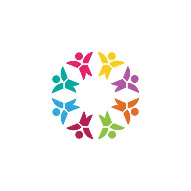 Topluluk, ağ ve sosyal simge tasarım şablonu