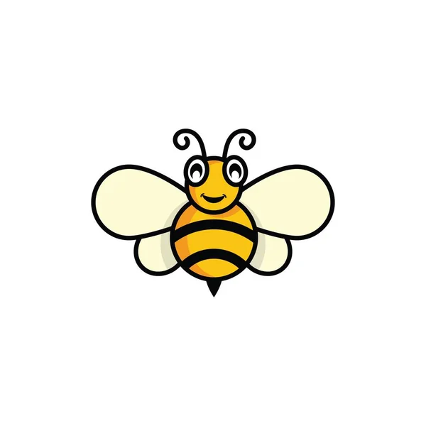 Bee Vector Icon Illustration Design Template — Stock Vector