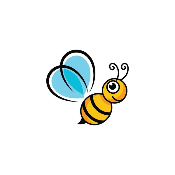 Pszczoła Wektor Ikona Ilustracja Wzór Projektu — Wektor stockowy
